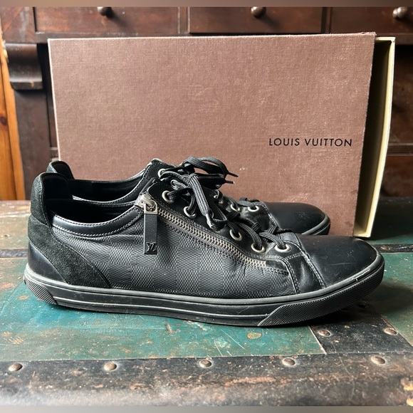 Louis Vuitton Other - Louis Vuitton damier black zip sneakers. LV 8.5 = 9.5-10Us
